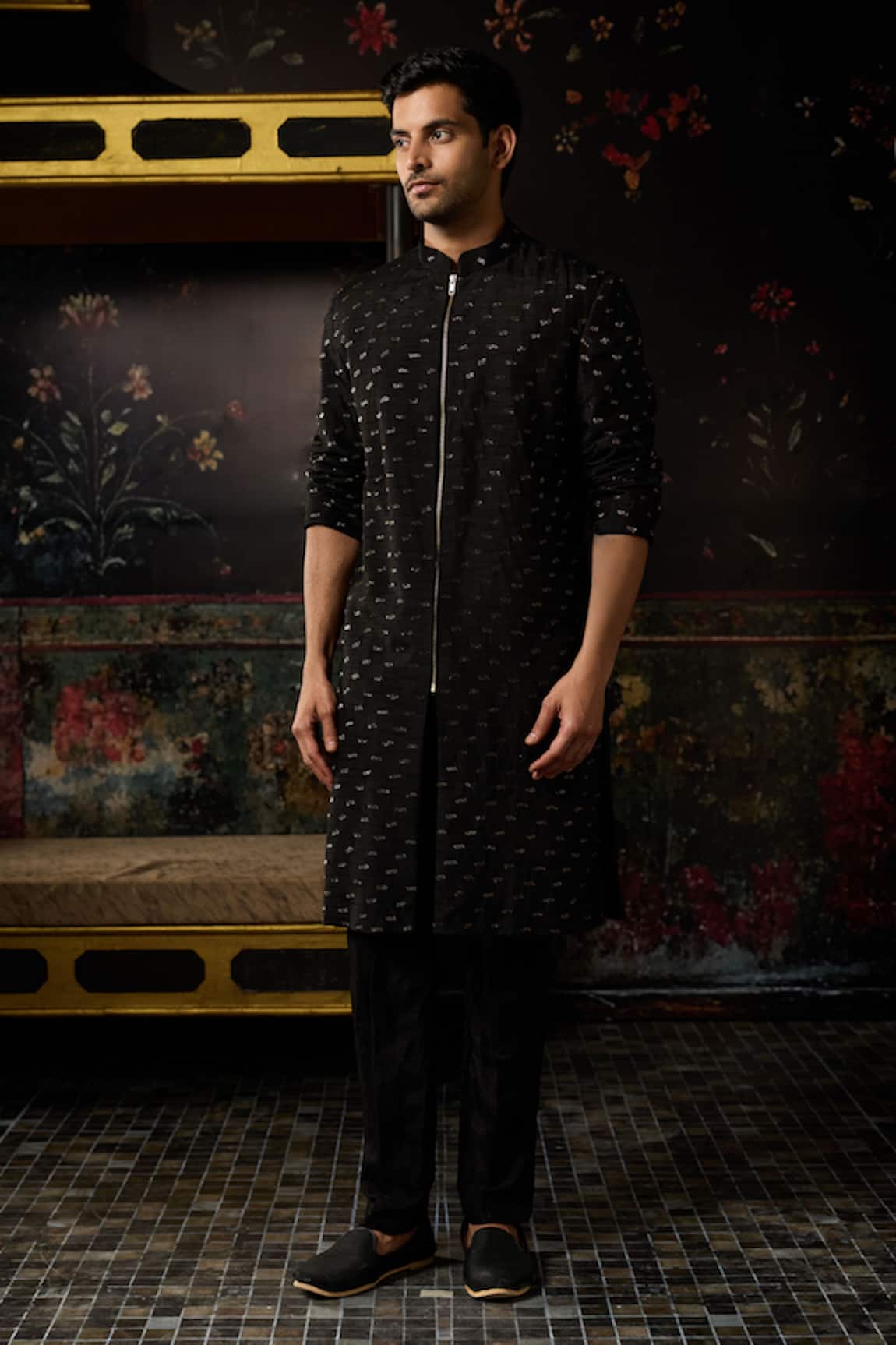 Diyarajvvir Embroidered Jacket Kurta With Pant 