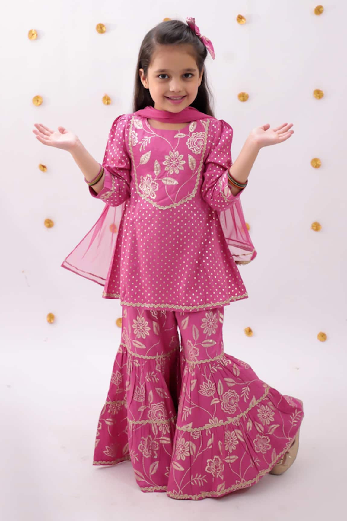 Lil Drama Khilkhilahat Floral Pattern Kurta Sharara Set 