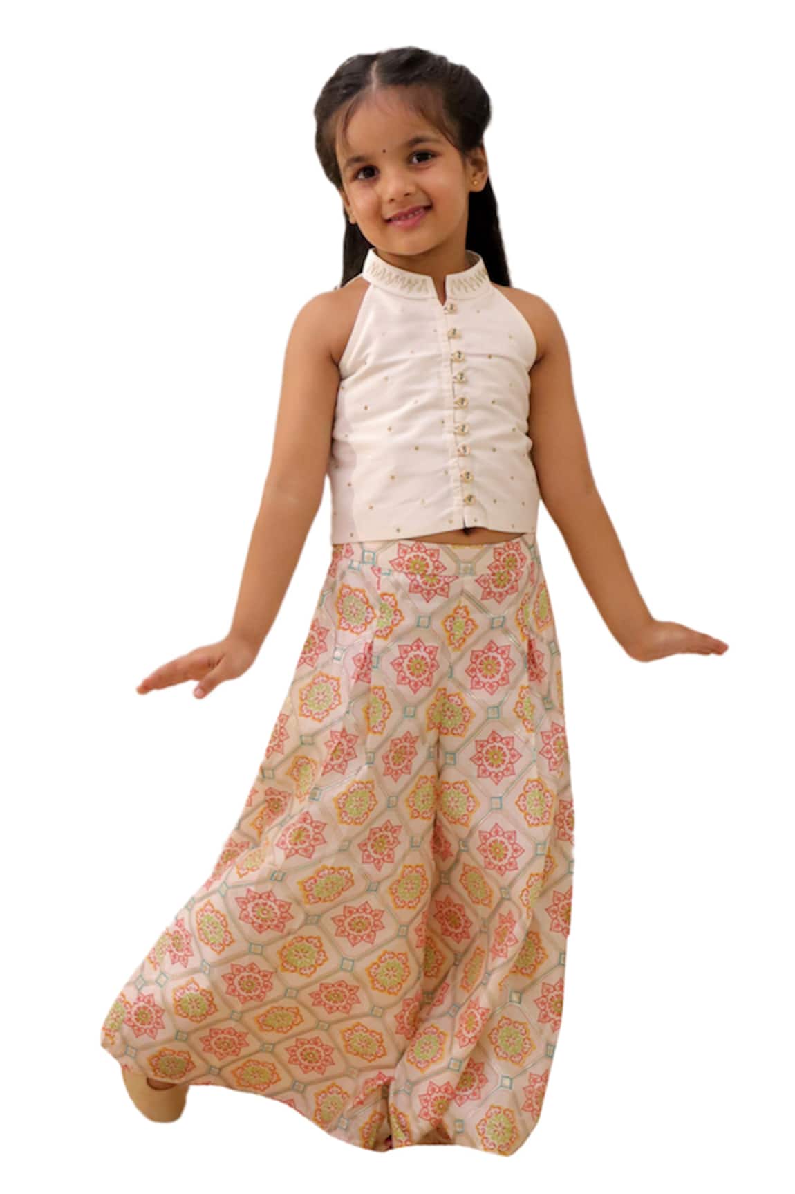 Lil Drama Mishti Top & Floral Pattern Pant Set 