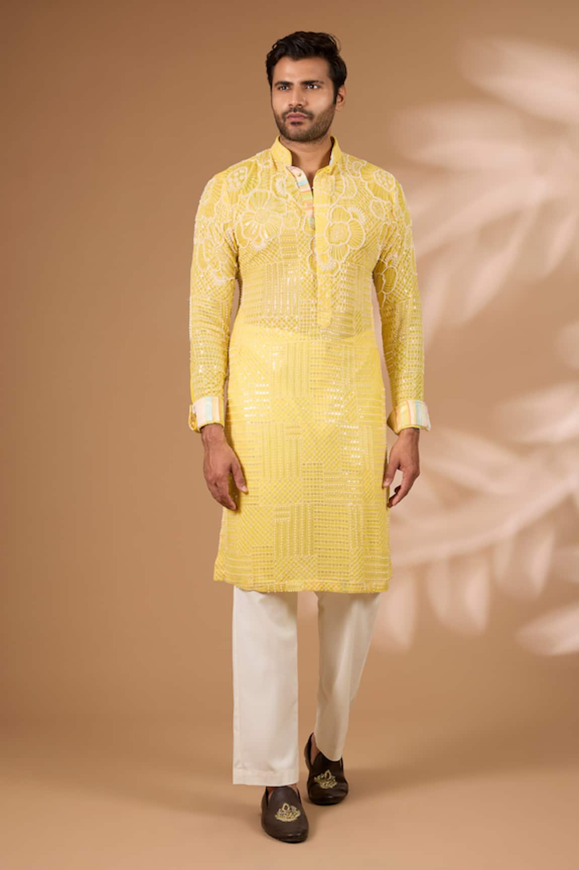 Rabani & Rakha Straight Embroidered Kurta With Pant 