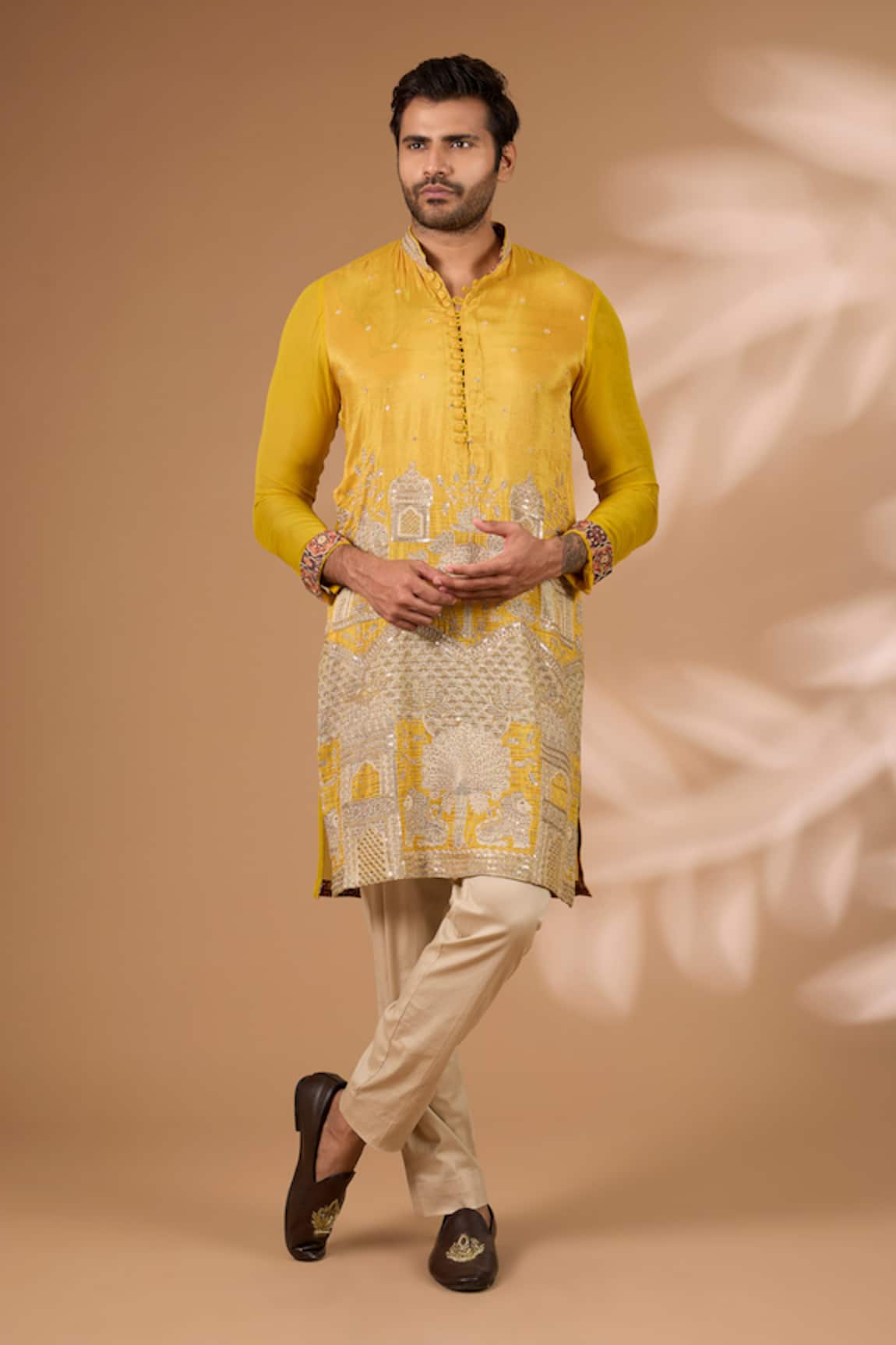 Rabani & Rakha Architecture Print Kurta With Pant 
