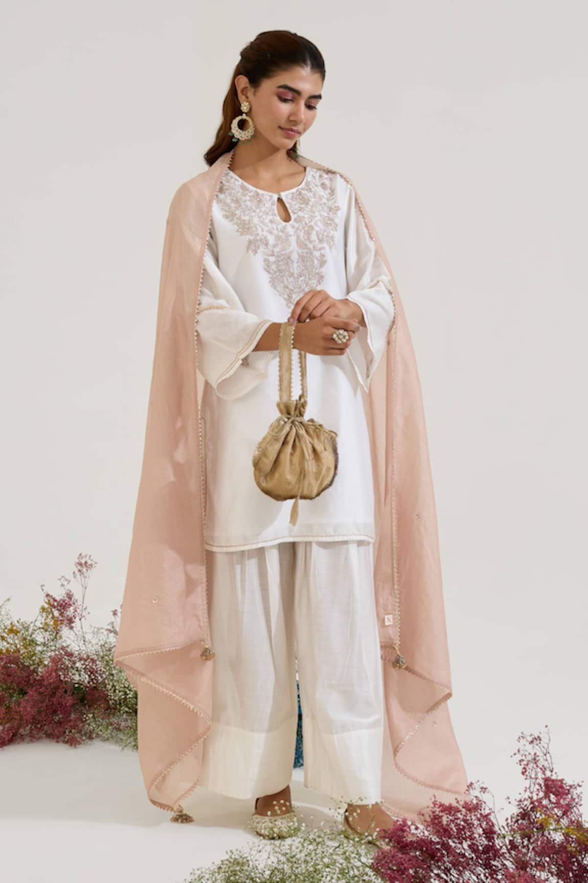 Nero India Chanderi Stripe Dupatta