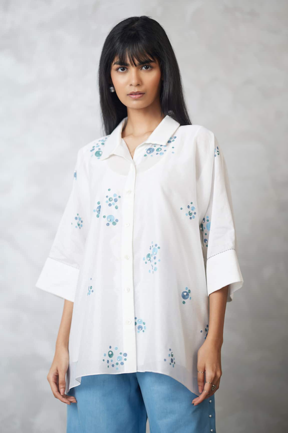 Nachiket Barve Dottie Pearl Detail Shirt 