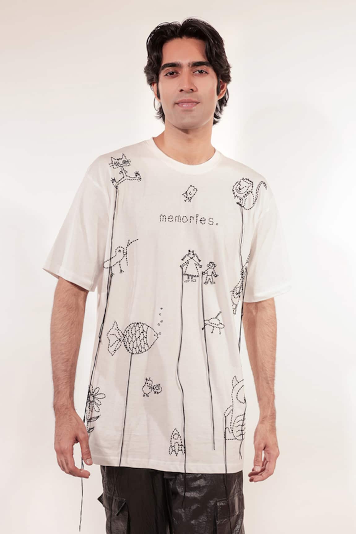 Jubinav Chadha Kantha Doodle Embroidered T-Shirt 