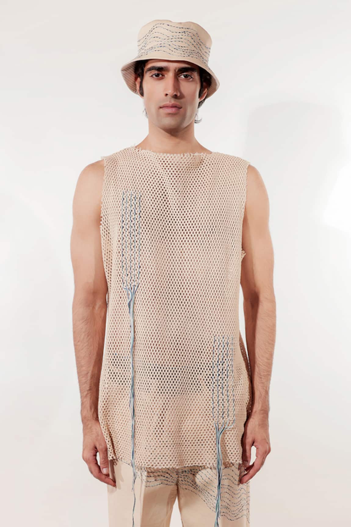 Jubinav Chadha Kantha Crochet Vest 