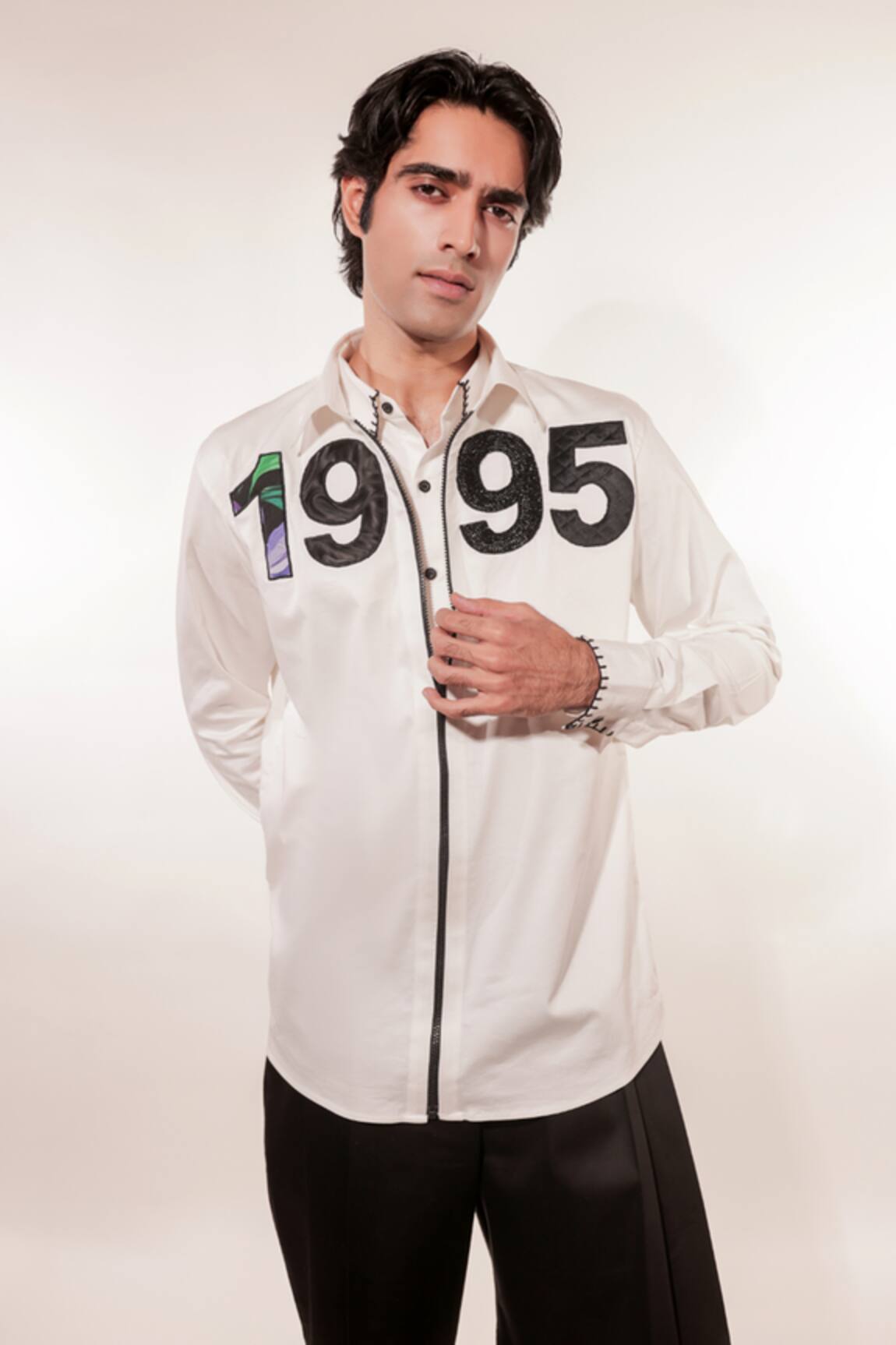 Jubinav Chadha 1995 Quilted Pattern Shirt 