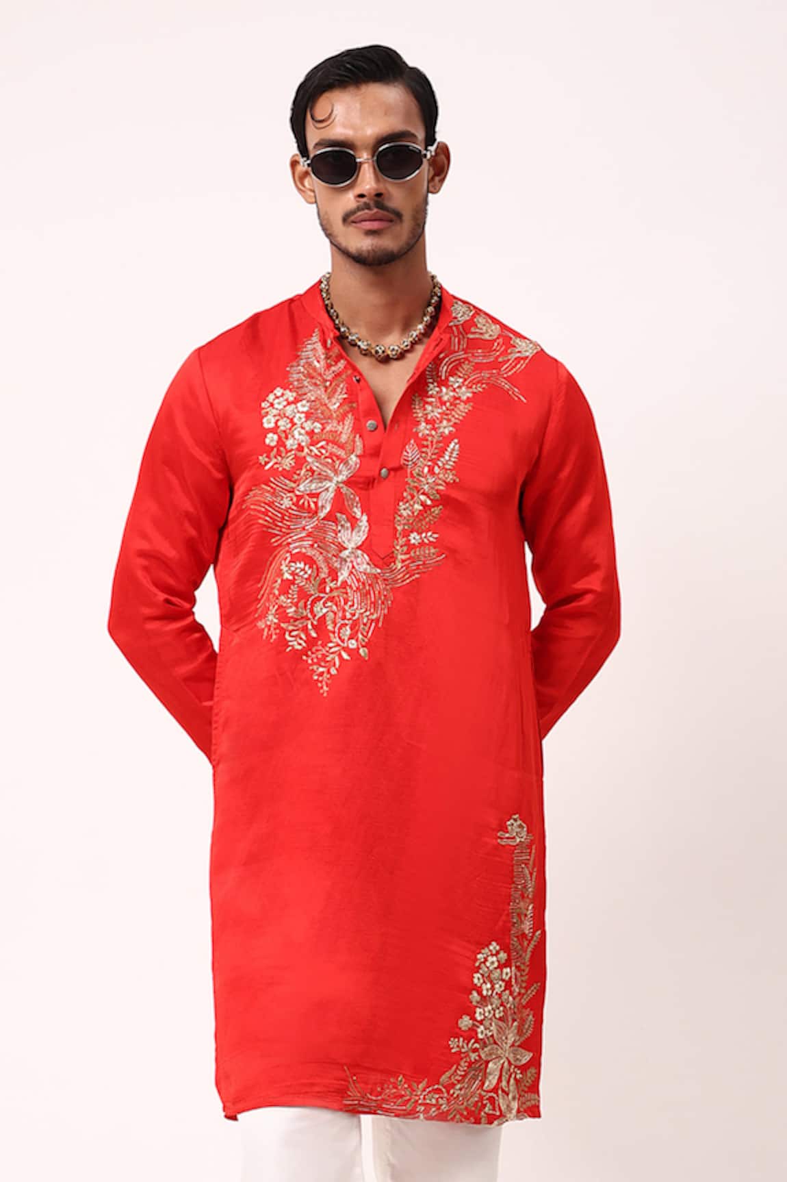 PAARSH Saffron Gleam Embroidered Kurta 