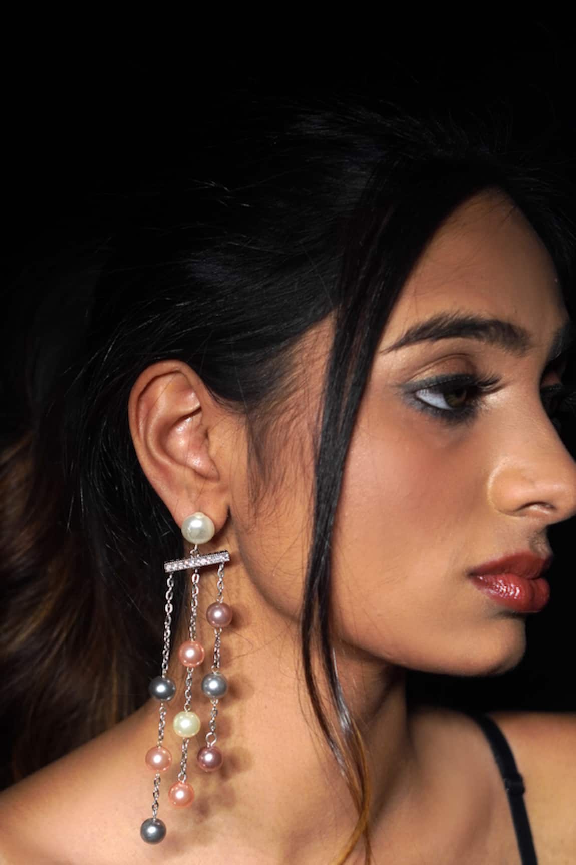 Rejuvenate Jewels Pearl Embellished Dangler Earrings 