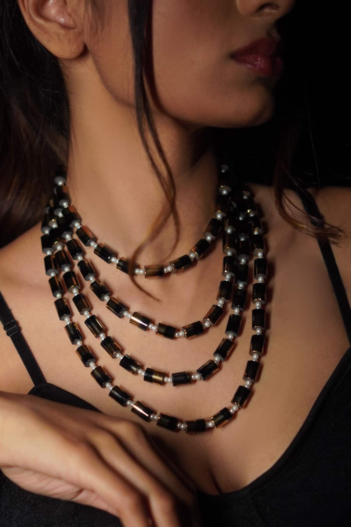 Rejuvenate Jewels Midnight Allure Multi-Layered Necklace 