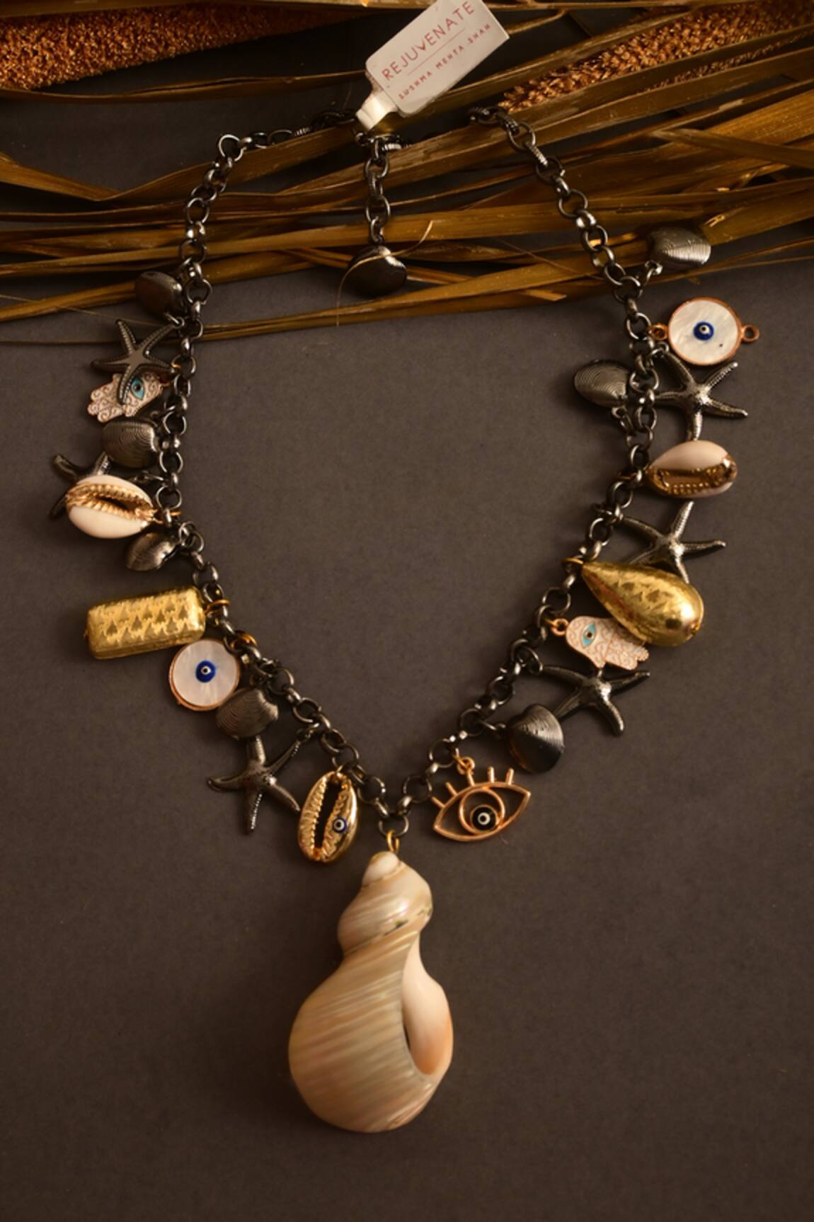 Rejuvenate Jewels Coastal Charm Shell Necklace 