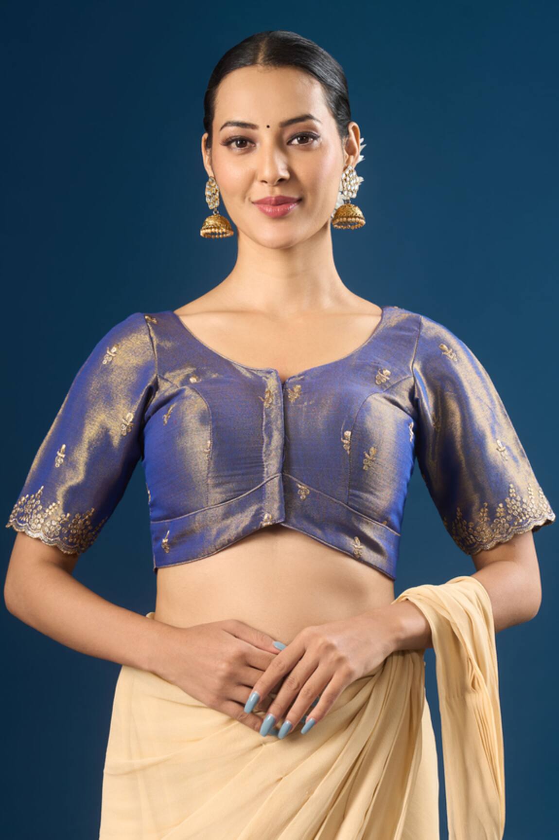 Naintara Bajaj Butti Embroidered Blouse 