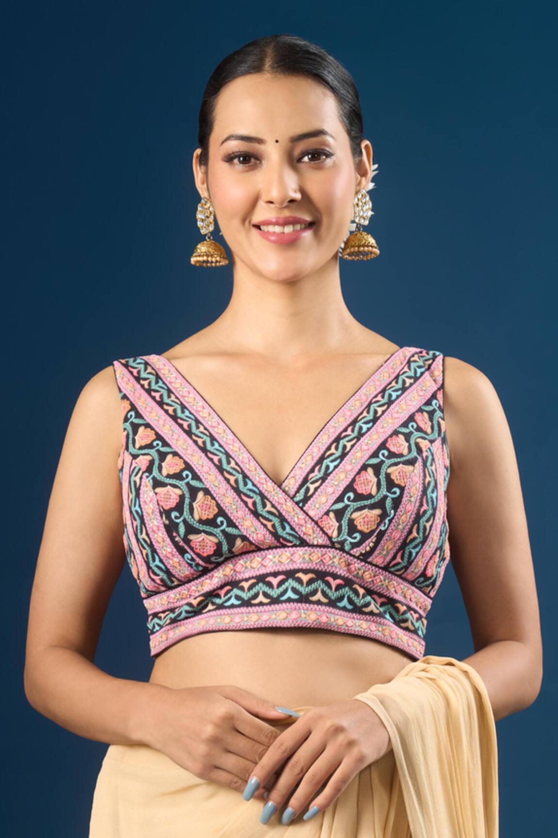 Samyukta Singhania Floral Garden Pattern Blouse 