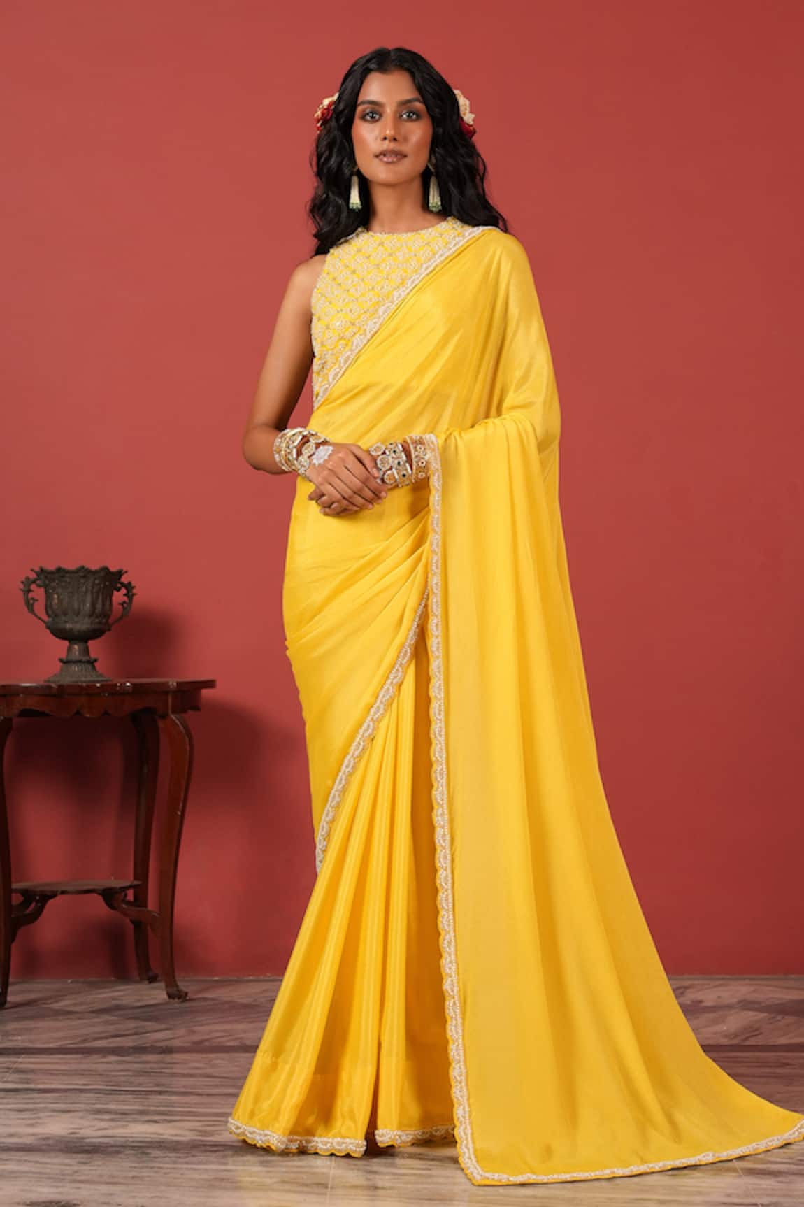Suruchi Parakh Embroidered Blouse With Saree 
