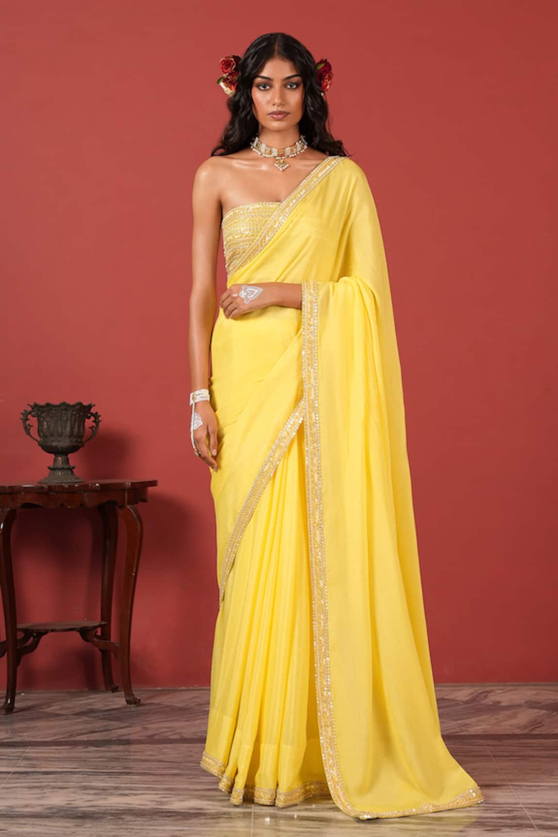 Suruchi Parakh Embroidered Blouse With Saree 