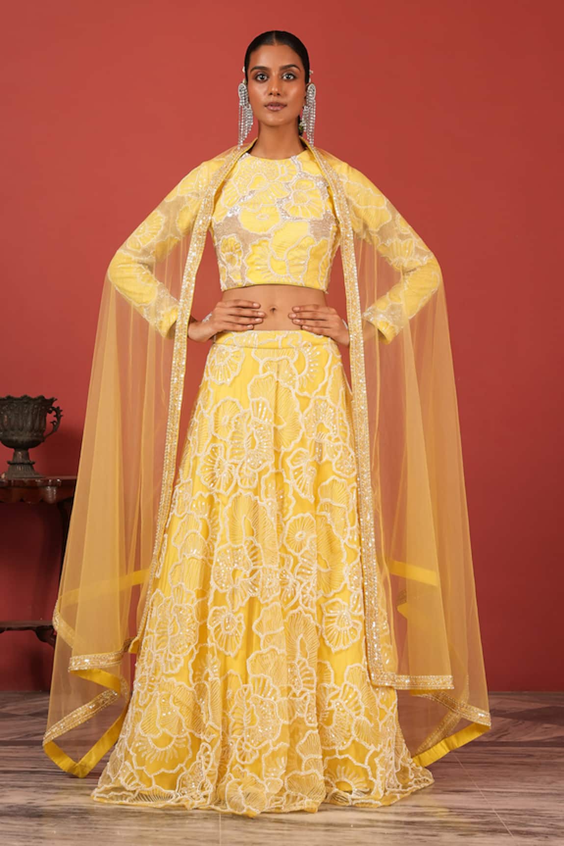 Suruchi Parakh Hand Embroidered Lehenga Set 