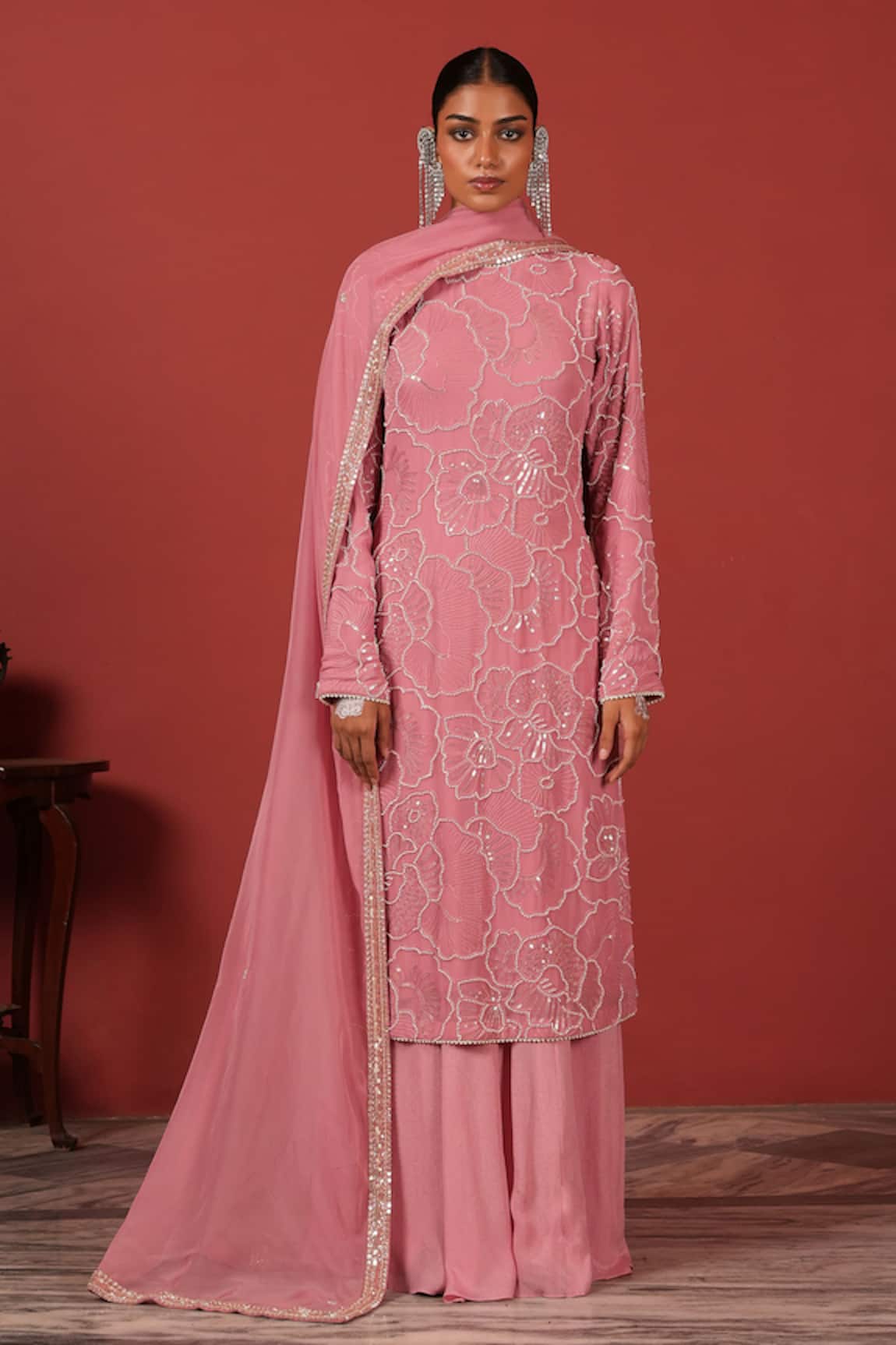 Suruchi Parakh Embroidered Kurta Sharara Set 
