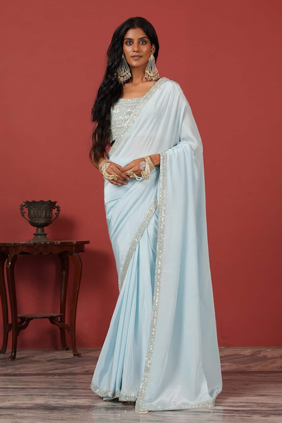 Suruchi Parakh Embroidered Blouse With Saree 