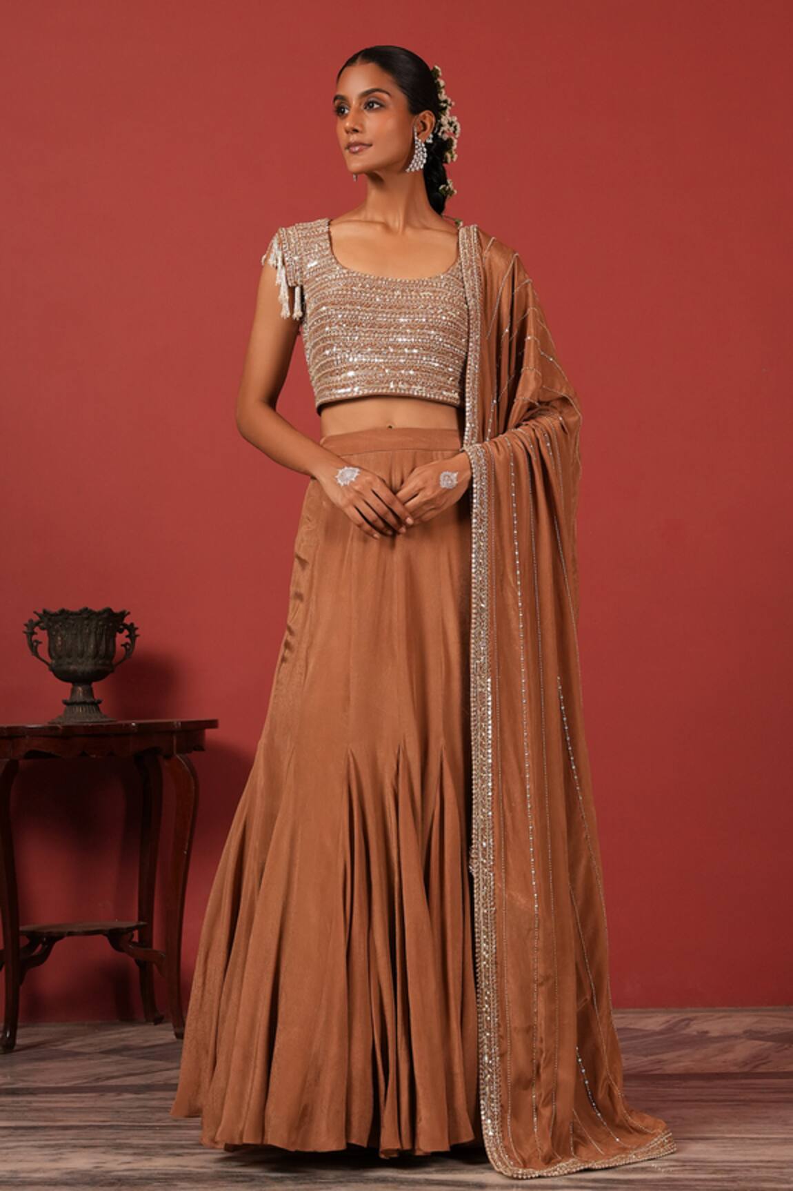 Suruchi Parakh Embroidered Blouse Lehenga Set 