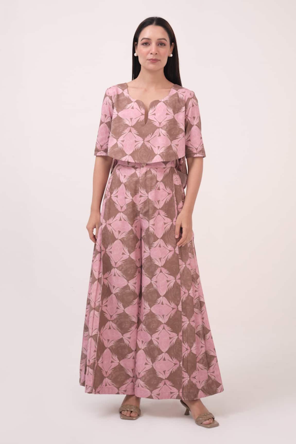 Ruchi Marodia Mendaka Mendaki Top With Box Pleated Pant 