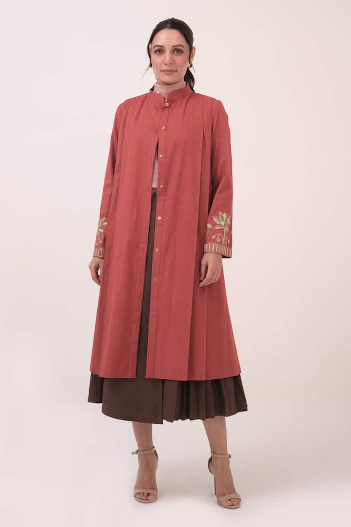 Ruchi Marodia Hand Embroidered Berry Jacket 