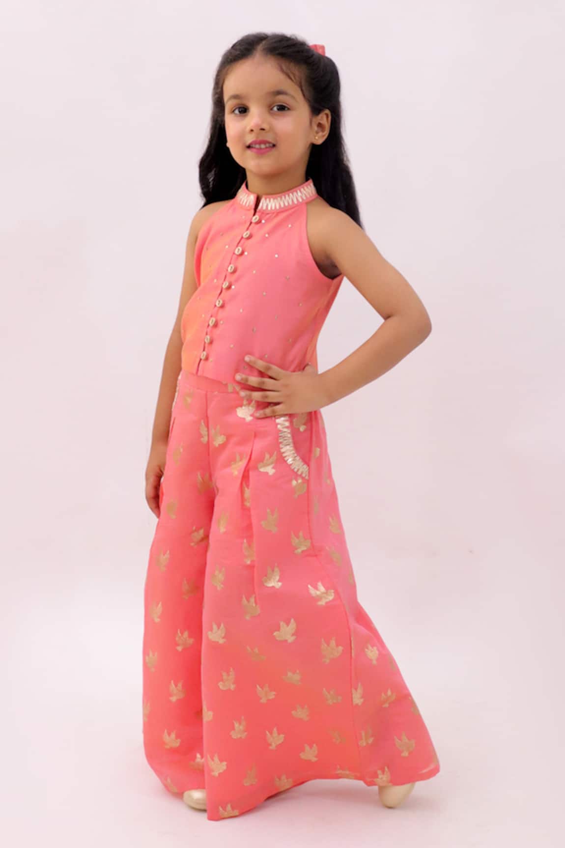 Lil Drama Mishti Top & Floral Pattern Pant Set 