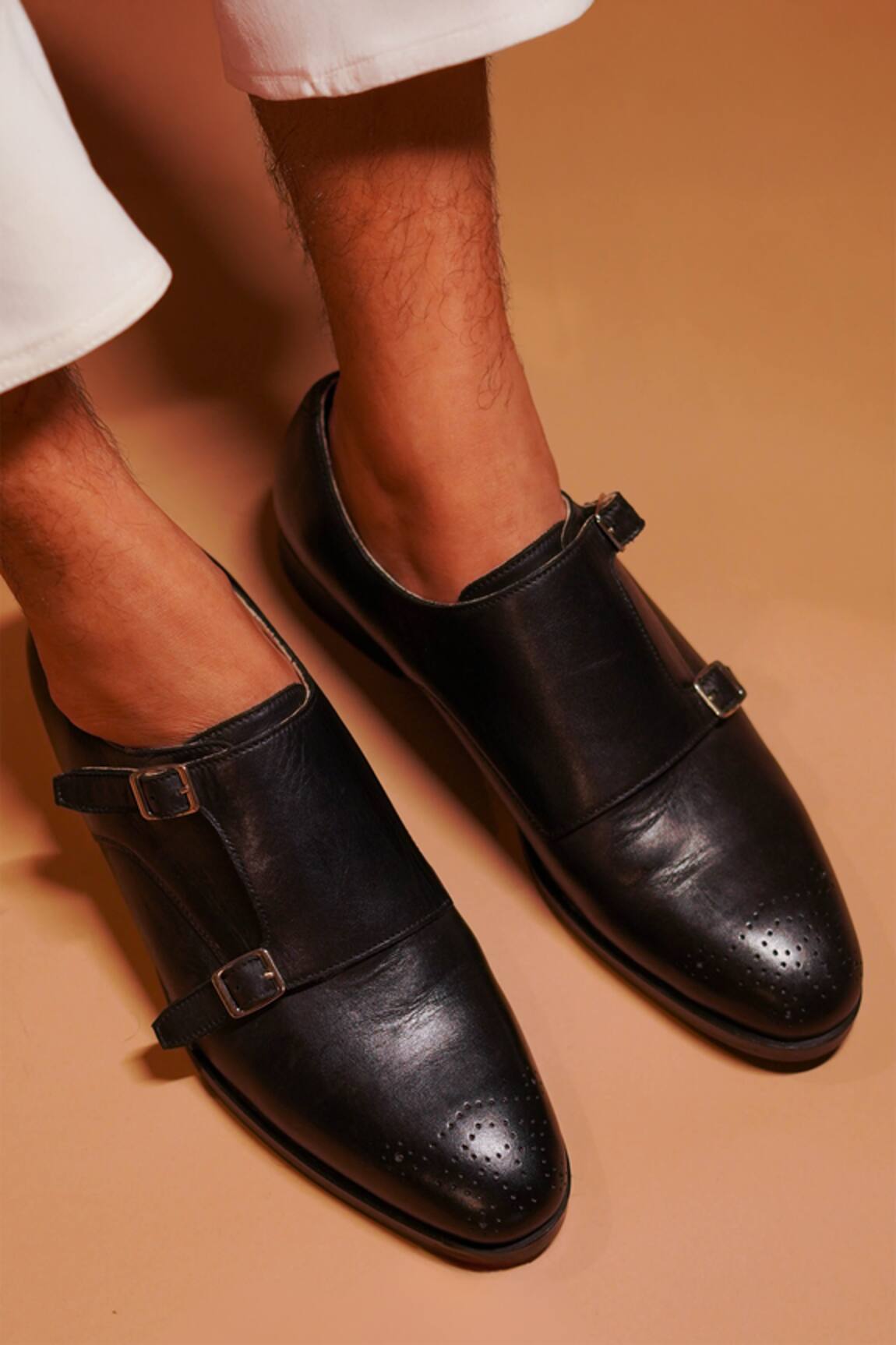 Dmodot Brogue Double Monk Shoes