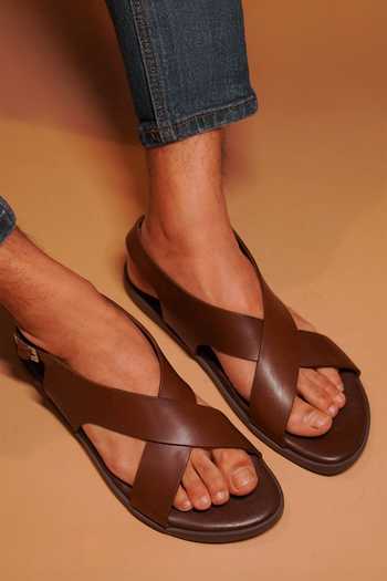 Dmodot Pelle Tannino Leather Sandals 