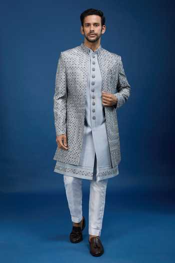 Arihant Rai Sinha Jaal Embroidered Sherwani Set 