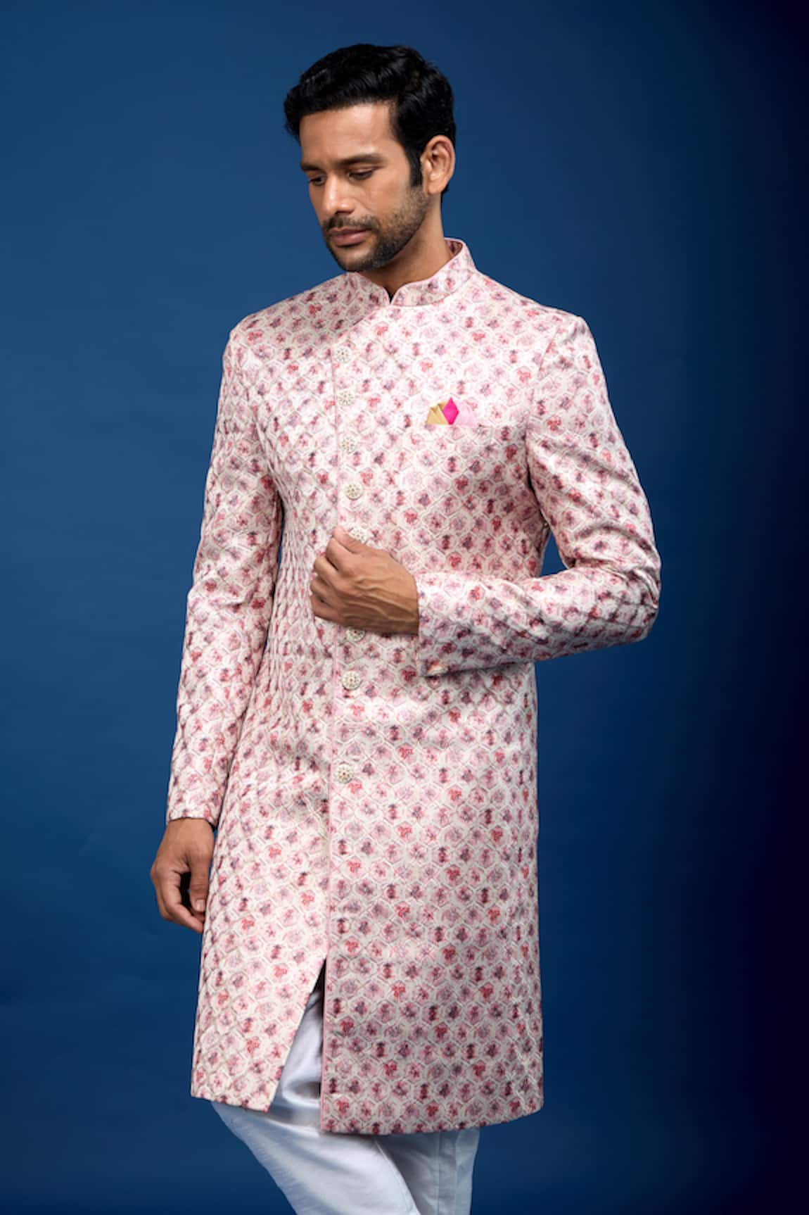 Arihant Rai Sinha Floral Butti Pattern Sherwani With Pant 