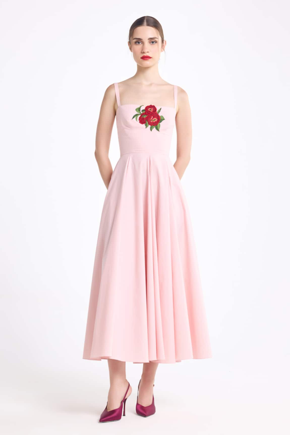 Gauri & Nainika Cotton Midi Dress 