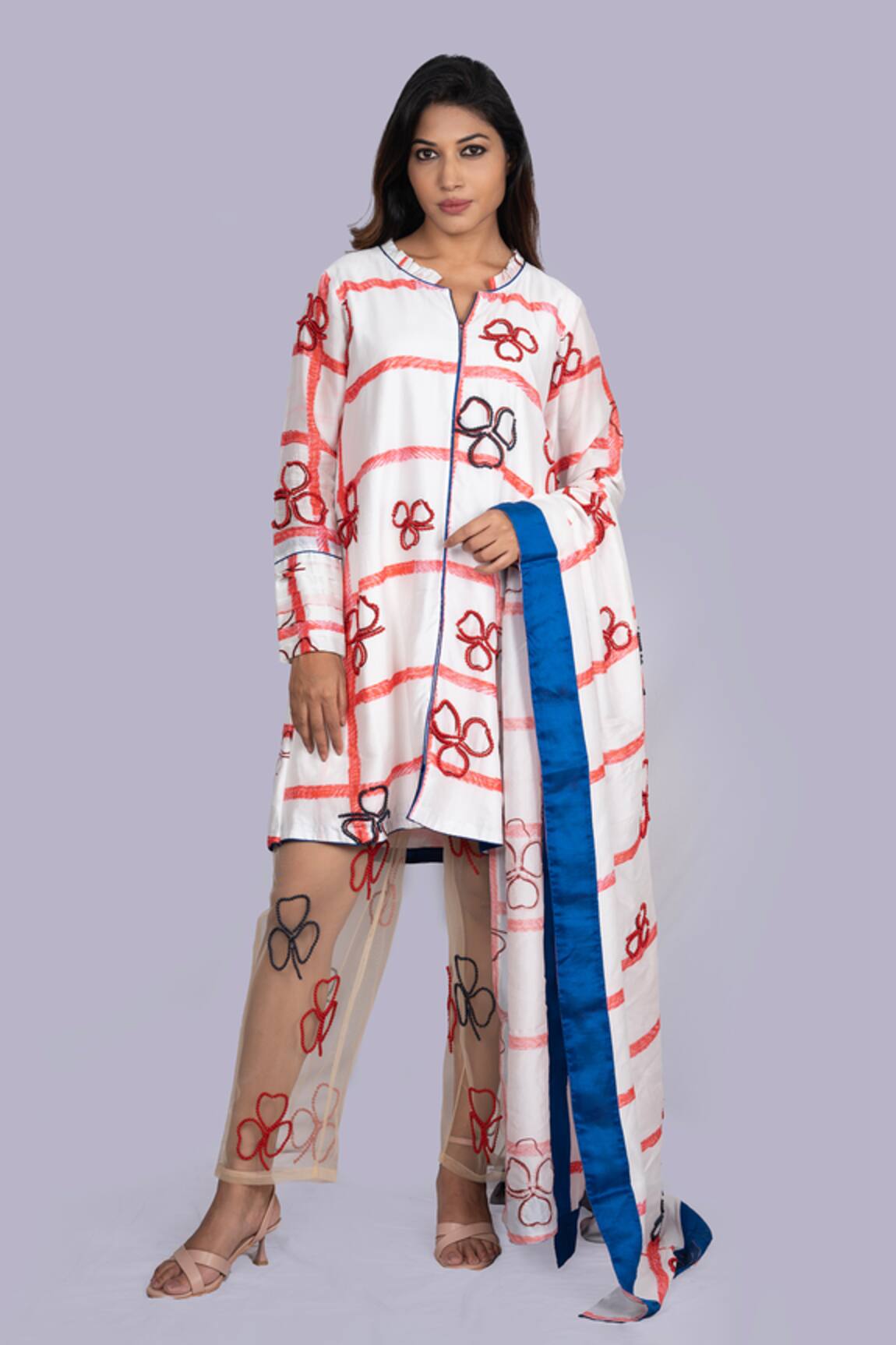 Jajobaa Geometric Print Kurta Set 