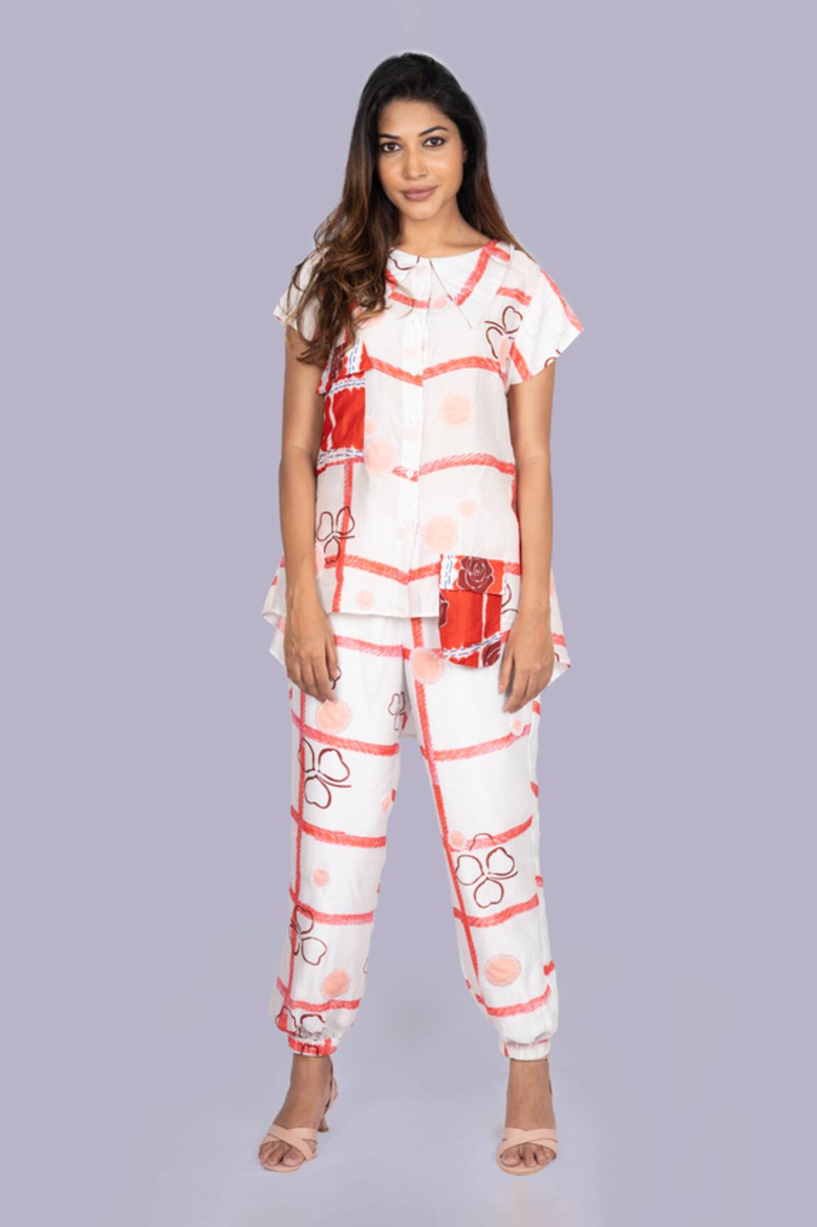 Jajobaa Designer Floral Print Shirt & Pant Set 