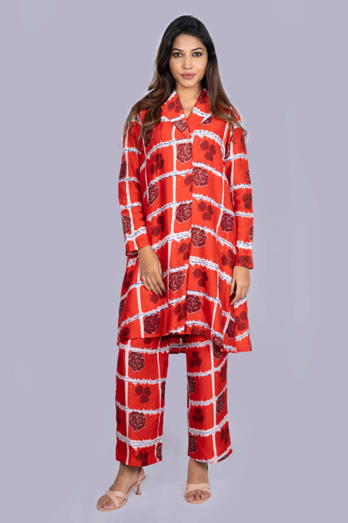 Jajobaa Geometric Print Kurta Set 