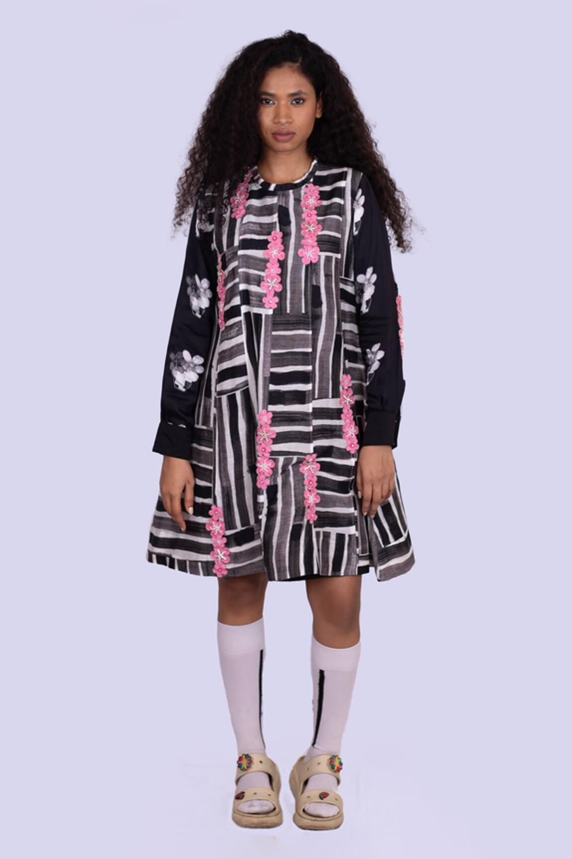 Jajobaa Geometrical Print A-Line Dress 