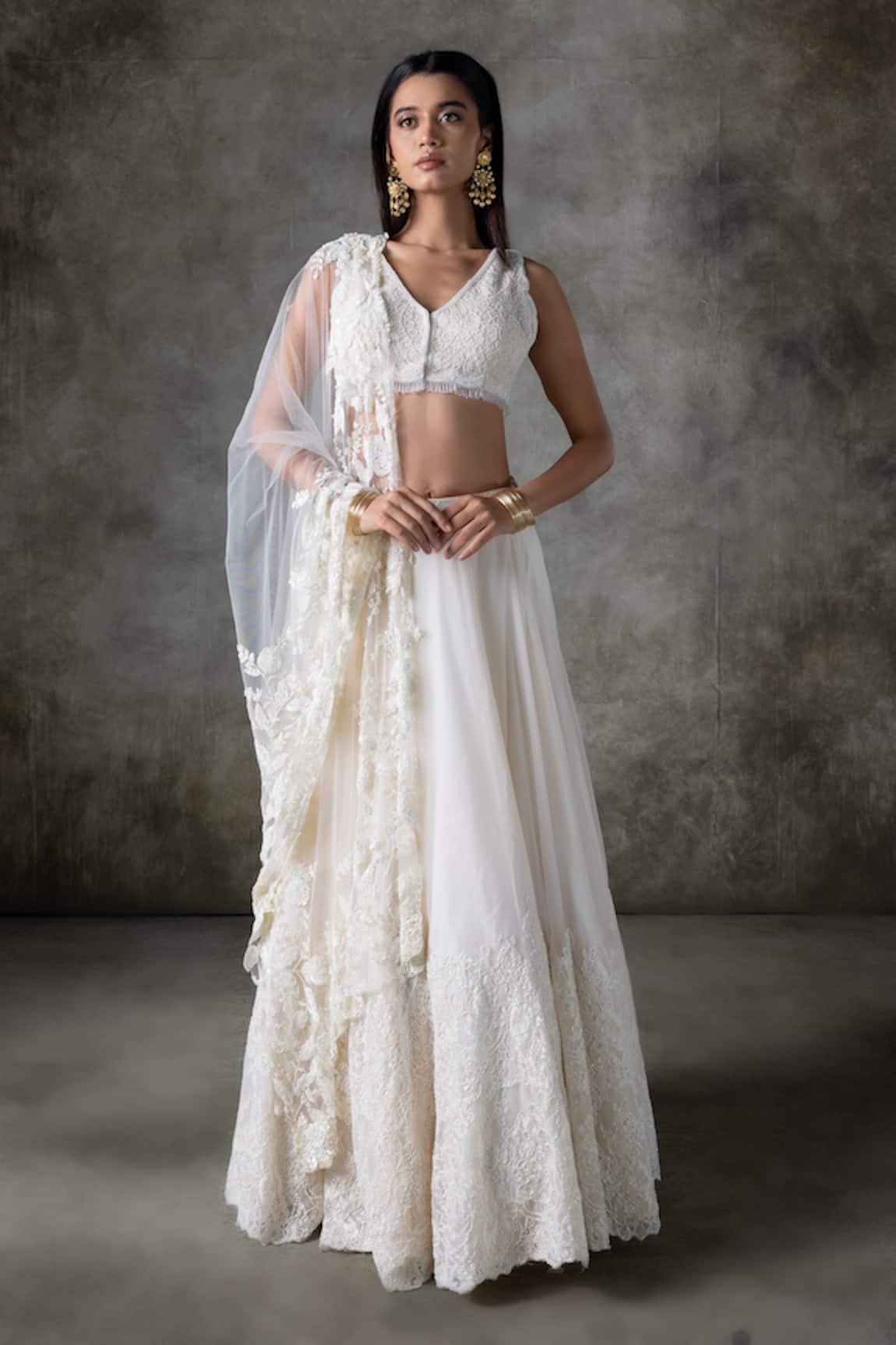 Premya By Manishii Hand Embroidered Lehenga Set 