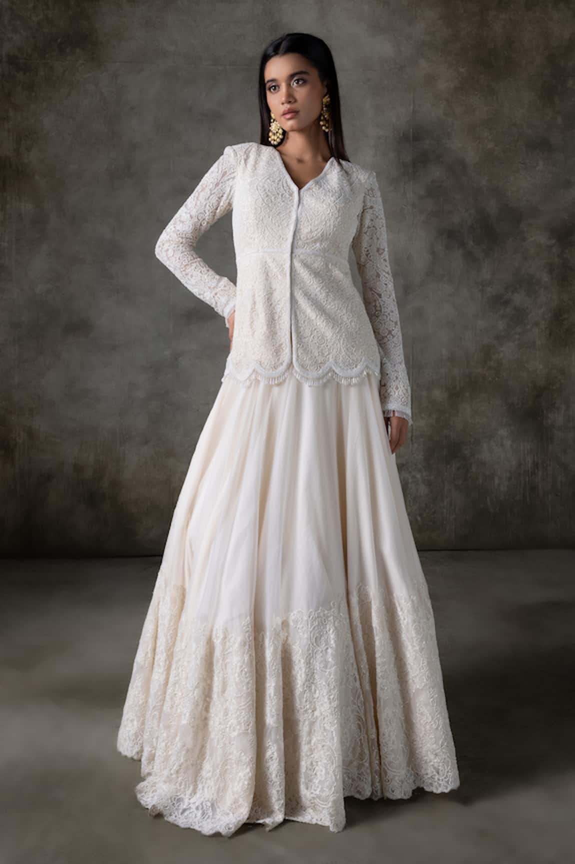 Premya By Manishii Hand Embroidered Kurta With Lehenga 