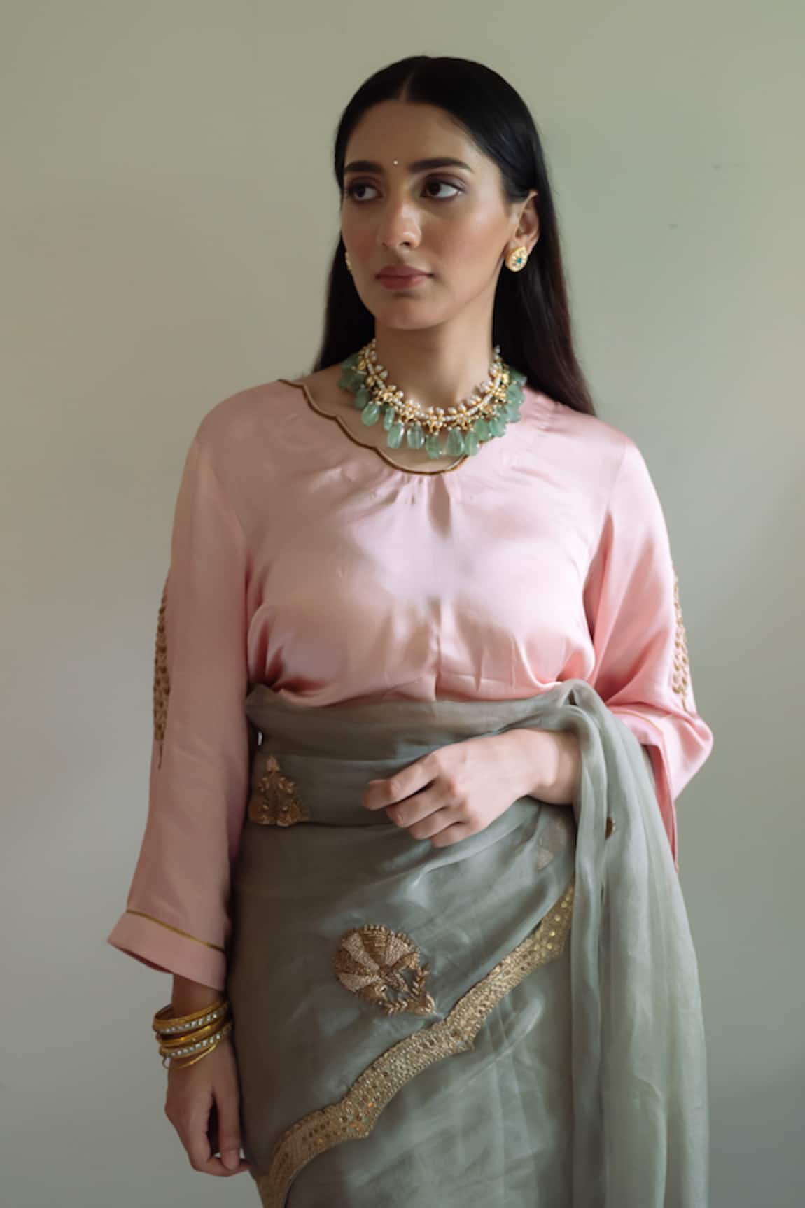 Shorshe Clothing Ashok Scallop Blouse 