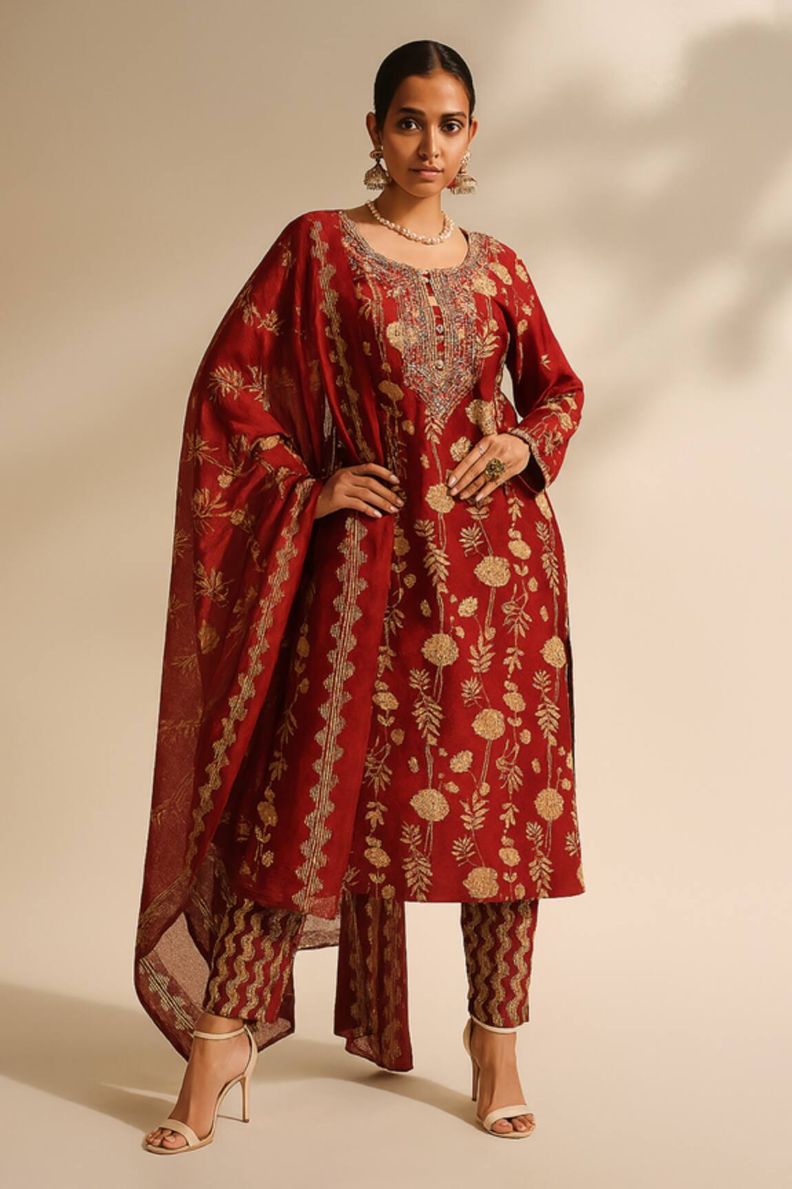 Thee Modern Roots Floral Print Kurta Set 