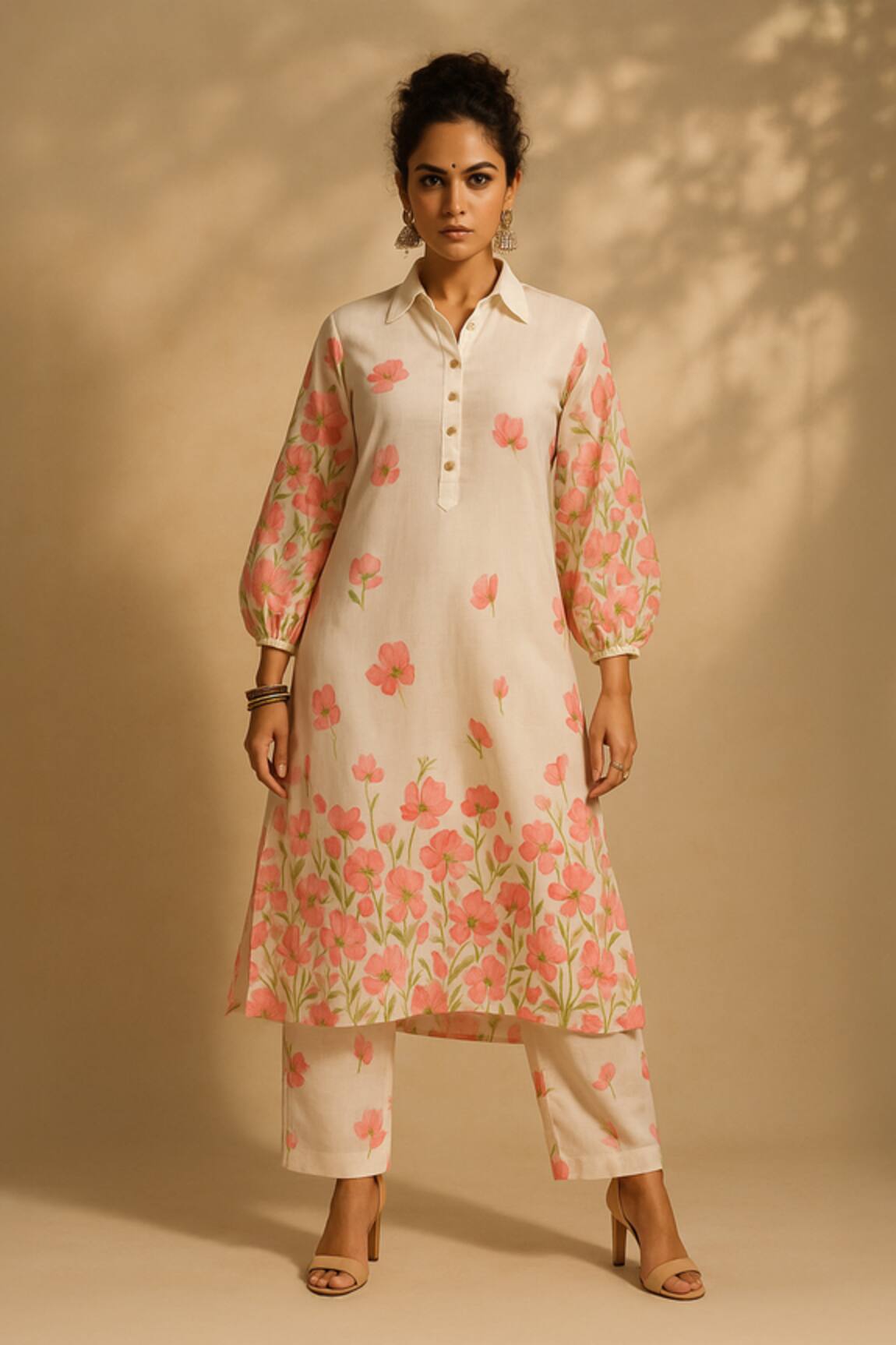 Thee Modern Roots Phoolwari Kurta With Pant 