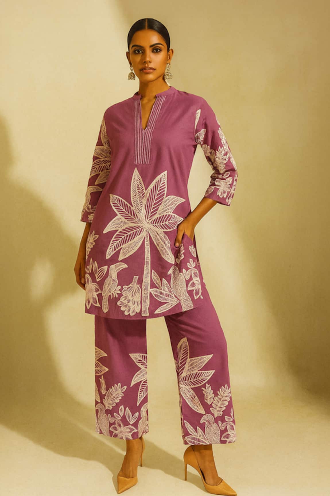 Thee Modern Roots Palmira Printed Kurta With Pant 