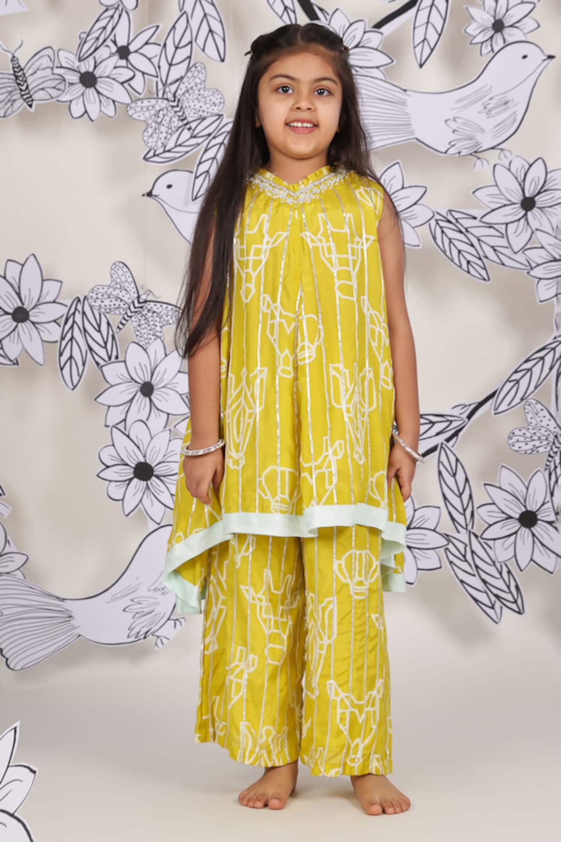 LA Dee DA Safari Print Kurta & Pant Set 