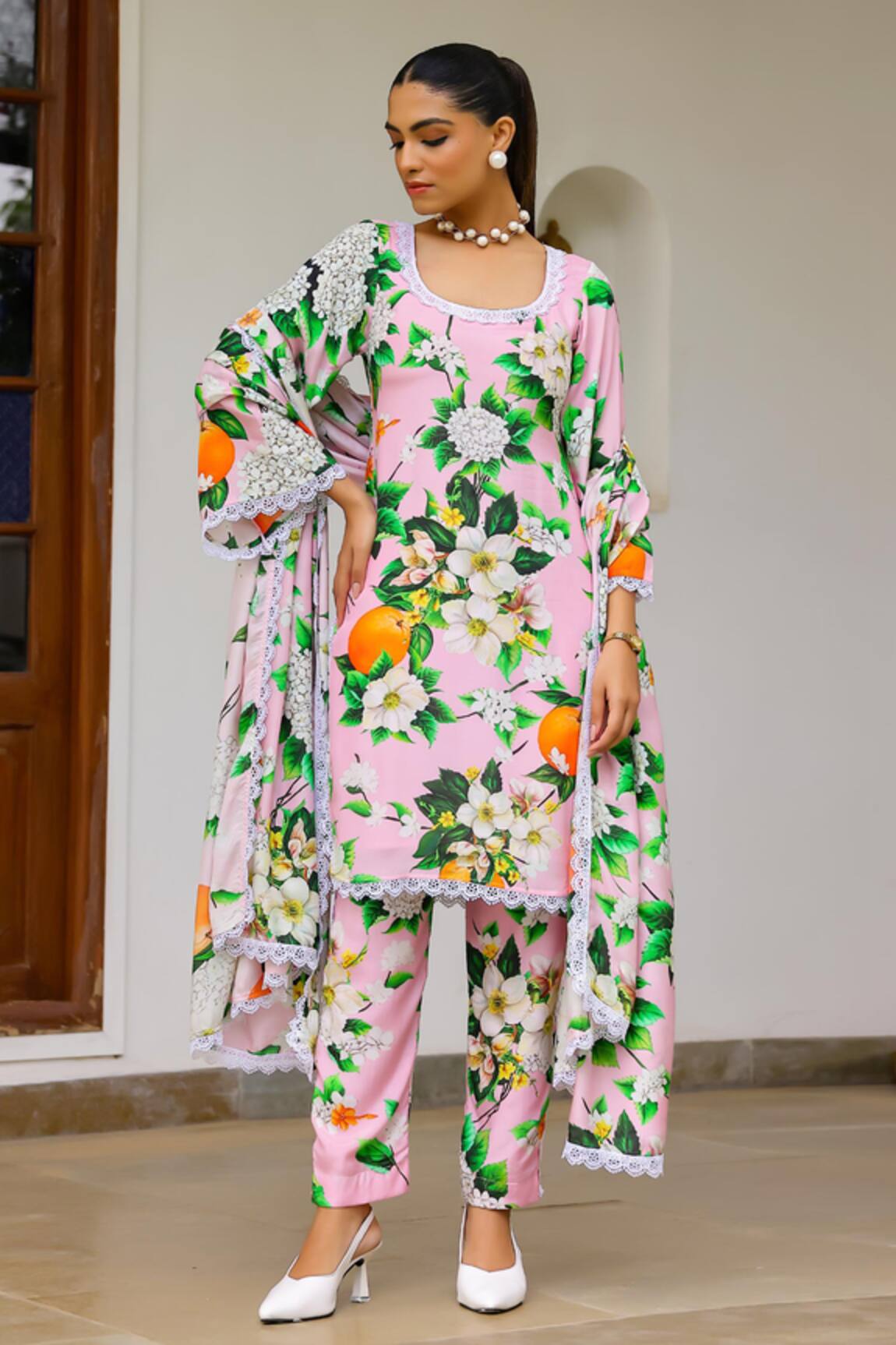 Sanam Alia Floral Print Kurta Set 