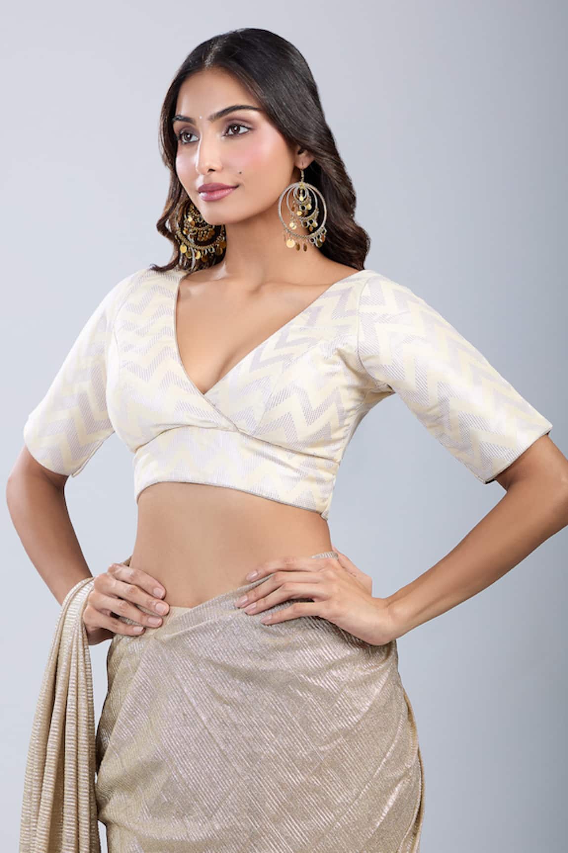 Samyukta Singhania Brocade Pattern Blouse 