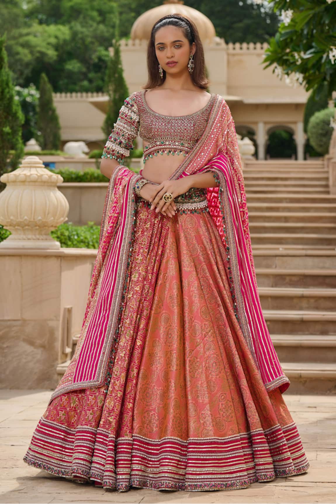 Tarun Tahiliani Gharchola & Brocade Lehenga Set 