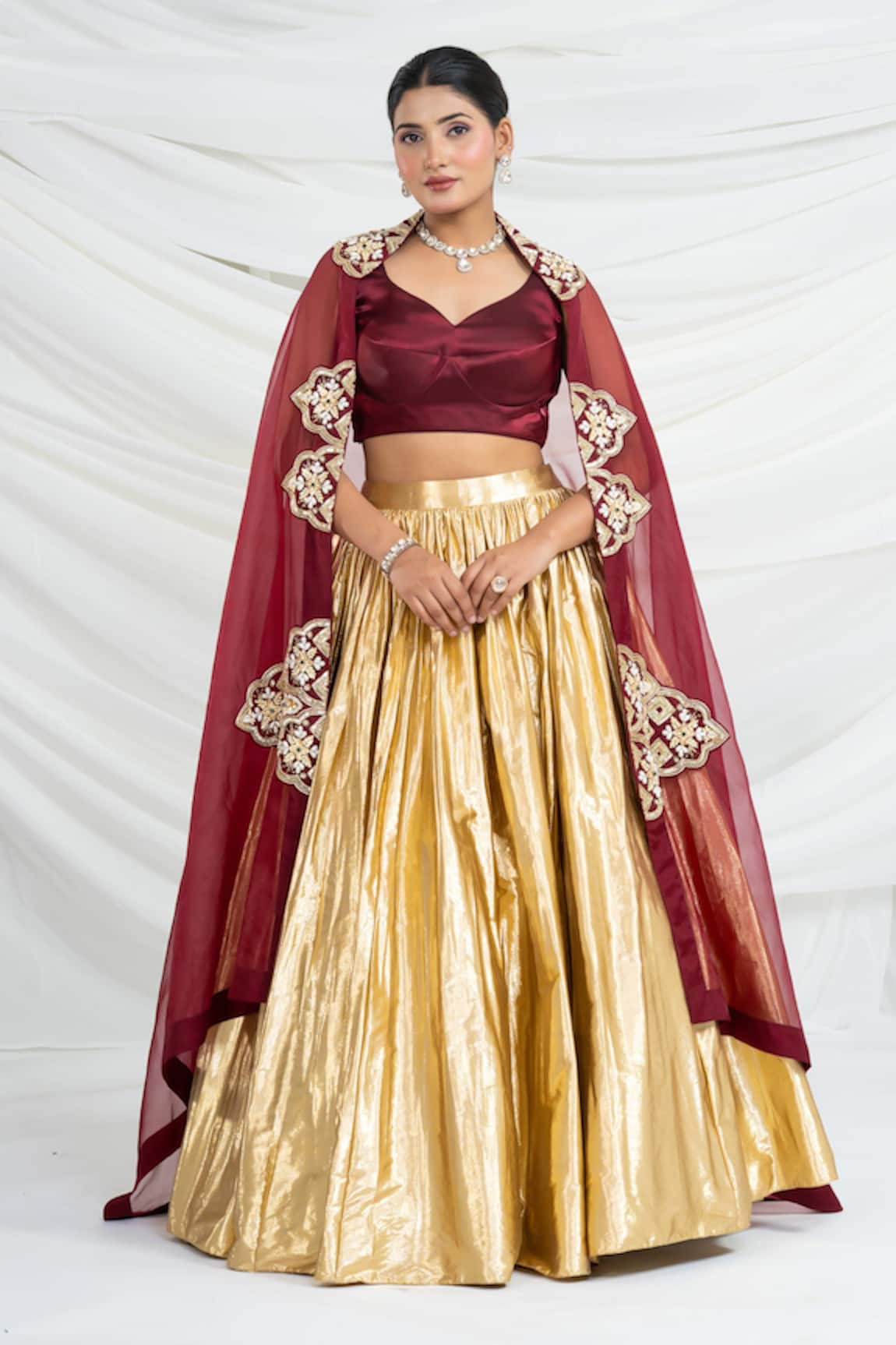 Ellemora Fashions Royale Embroidered Blouse Lehenga Set 