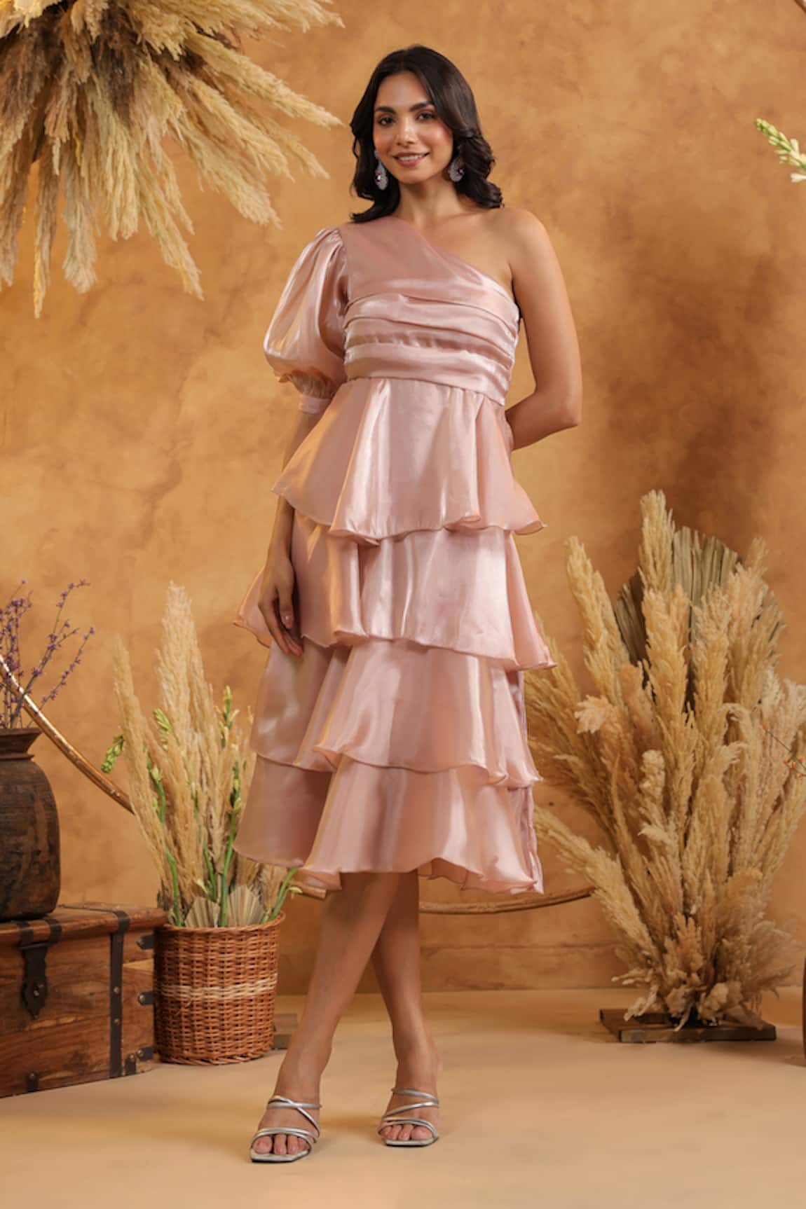 B'Infinite Blush Ruffle Dress 