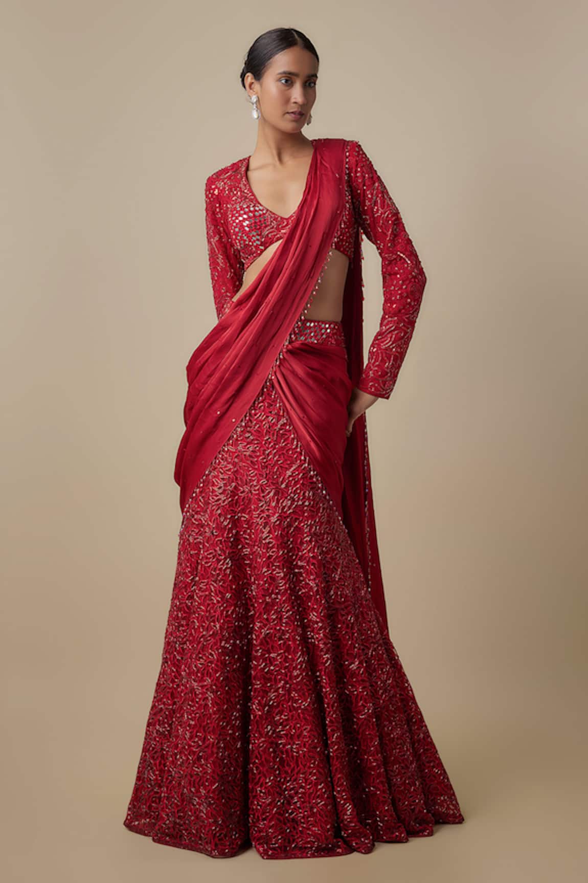 Asaga Vano Draped Saree With Blouse 