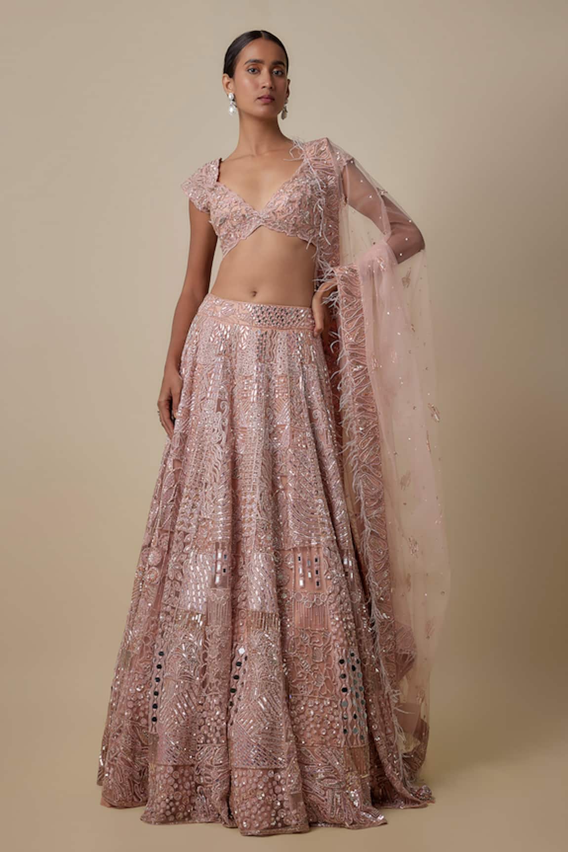 Asaga Braze Embroidered Lehenga Set 