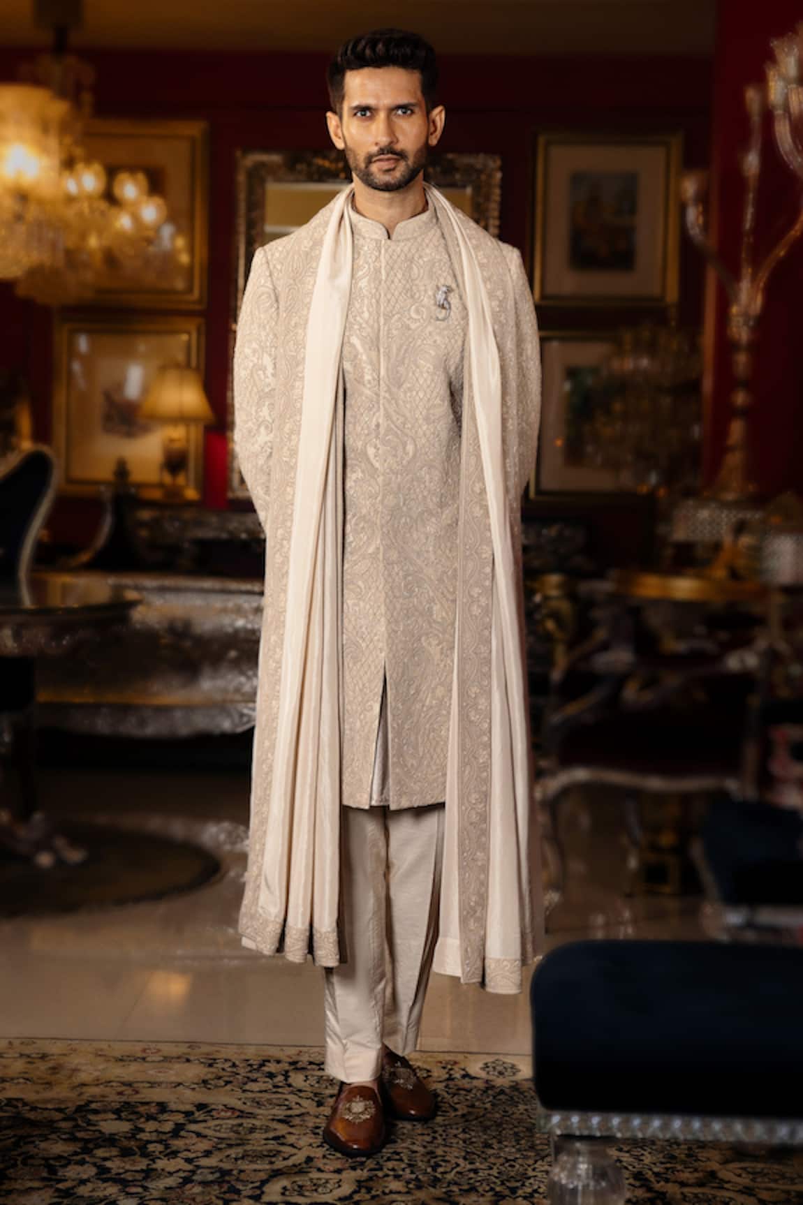 Dolly J Auron Dori Embroidered Sherwani Set 