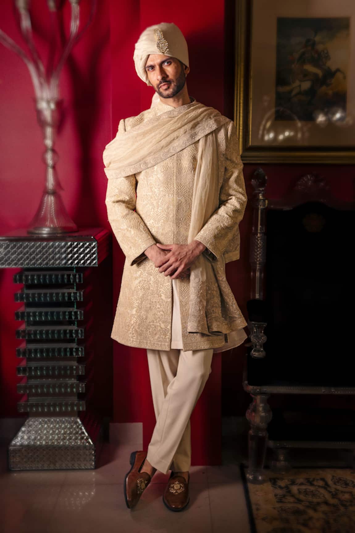 Dolly J Auralis Embroidered Sherwani & Kurta Set 